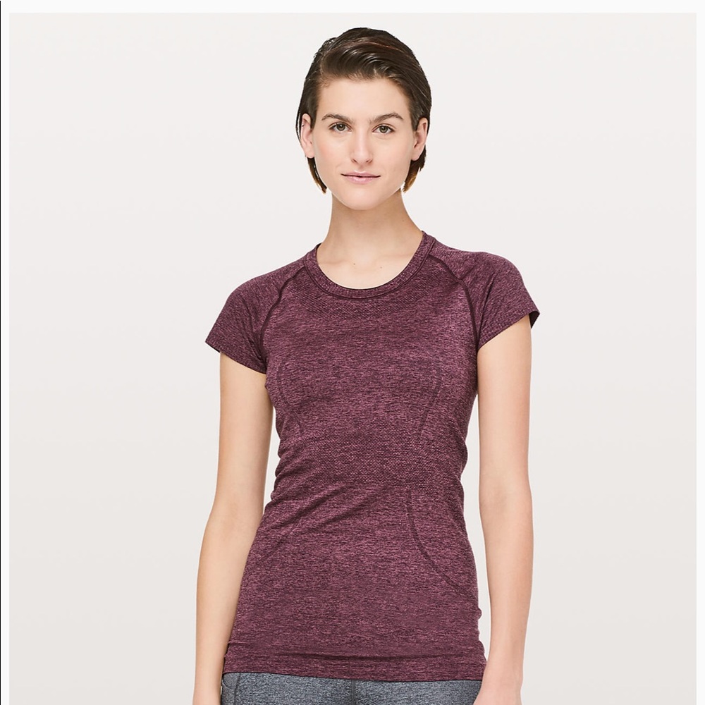 Lululemon Swiftly Tech Plum Workout Top